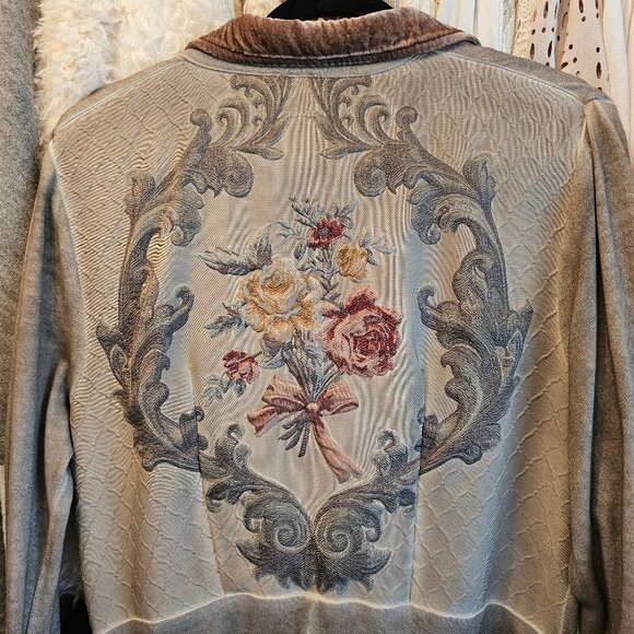 NEW Aratta Silent Journey LONG Coat Jacket Embroidery Tapestry Large - Picture 1 of 10